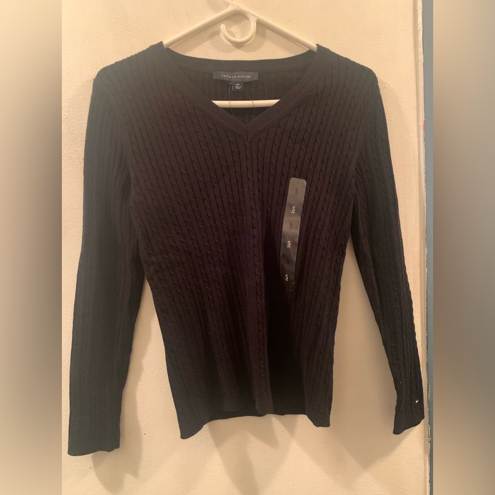 Tommy Hilfiger black sweater size small brand new with tags